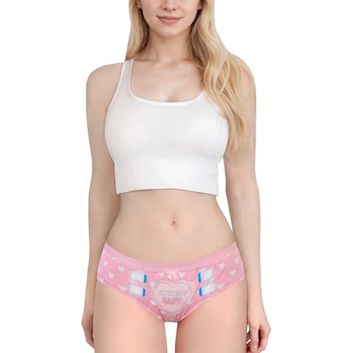 LittleForBig Frauen Damen Weicher Baumwolle Bequeme Hipster-Slip Blushing Baby 'Oopsie' Potty Pants Höschen Rosa XXXL von LittleForBig