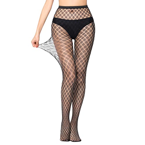 LittleForBig High Waist Tights Fishnet Mesh Net Stockings MH von LittleForBig