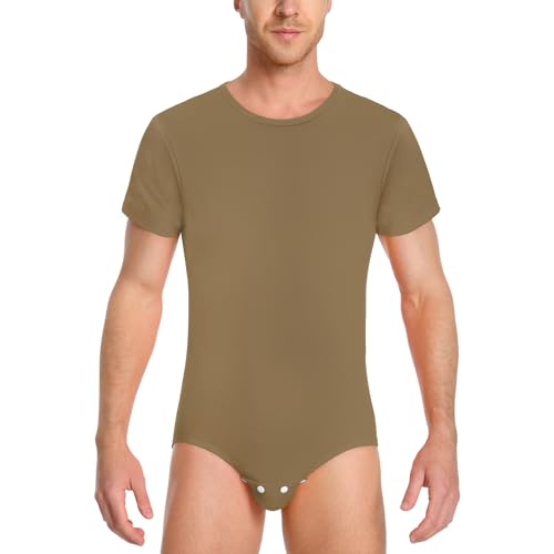 LittleForBig Männer Baumwolle Strampler Onesie Pyjamas Bodysuit - Entspannte Passform Basic Strampler Braun XXL LittleForBig Männer Baumwolle Strampler Onesie Pyjamas Bodysuit - Entspannte Passform Basic Strampler Braun XXL von LittleForBig