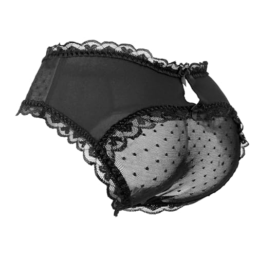 LittleForBig Unisex Hipster Spitze Slip Freche Sissy Höschen Mesh Shaping Tucking Gaff Brief für Crossdresser Transgender Schwarz XXL LittleForBig Unisex Hipster Spitze Slip Freche Sissy Höschen Mesh Shaping Tucking Gaff Brief für Crossdresser Transgender Schwarz XXL von LittleForBig