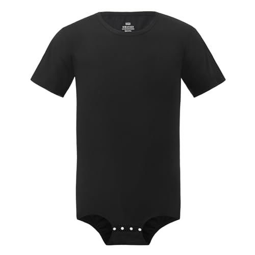 Littleforbig Herren-Einteiler aus Baumwolle – lockere Passform, Schwarz, 4X-Large von LittleForBig