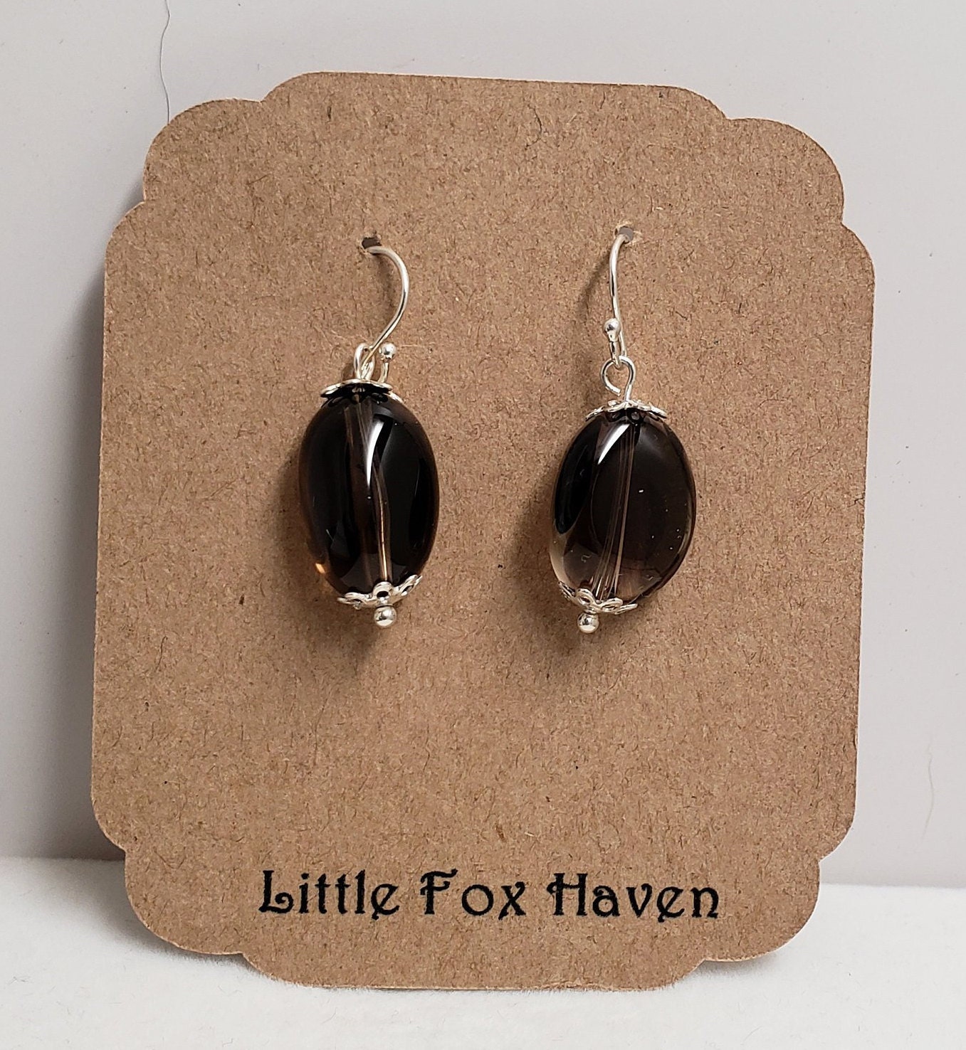 Quarz Rauchquarz Dunkelbraun Sterling Silber Ohrhaken Quarz Rauchquarz Dunkelbraun Sterling Silber Ohrhaken von LittleFoxHaven