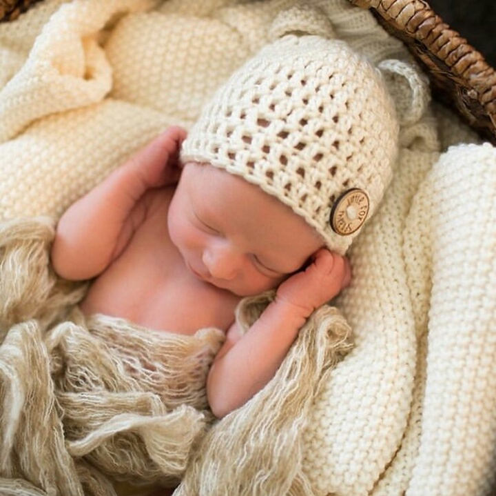 Gehäkelte Baby Bär Mütze, Handgemachte Wintermütze von LittleFoxThreads