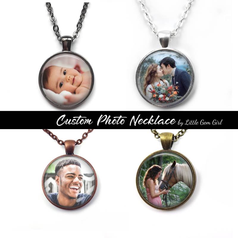 Benutzerdefinierte Foto Halskette Oder Schlüsselanhänger Charm - Ihr Personalisiertes Bild Schmuck Geschenk Für Männer Und Frauen, Muttertagsgeschenk von LittleGemGirl