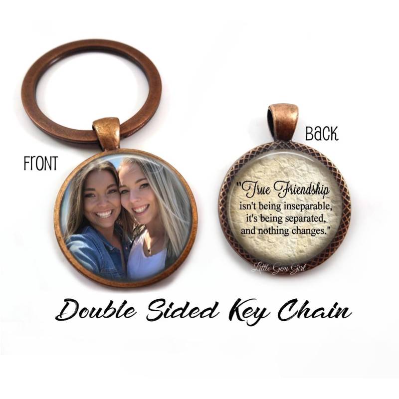 Bester Freund Halskette Going Away Geschenk Freundschaft Schmuck - Benutzerdefinierte Foto Schlüsselanhänger Charme Personalisierter Bild von LittleGemGirl