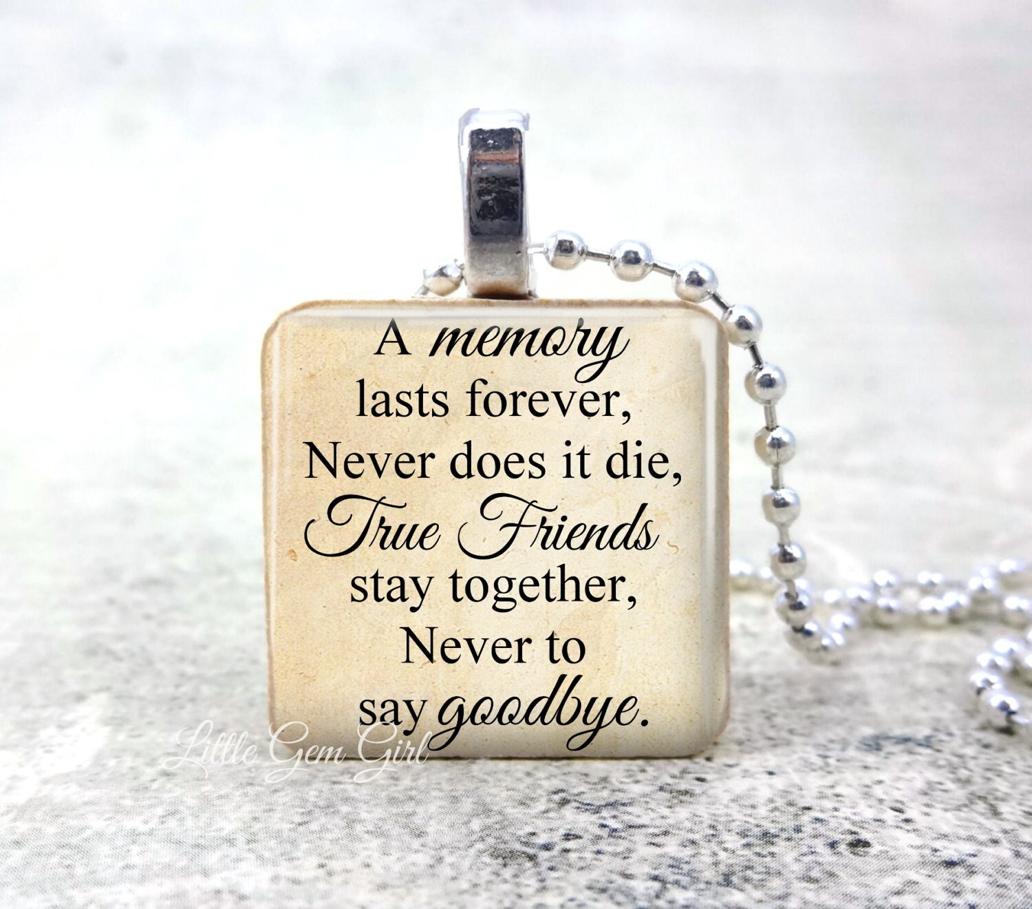 Bester Freund Halsketten-Charme - Wahrer Anhänger Schwester Zitat Holzfliese Geschenk Für Den von LittleGemGirl