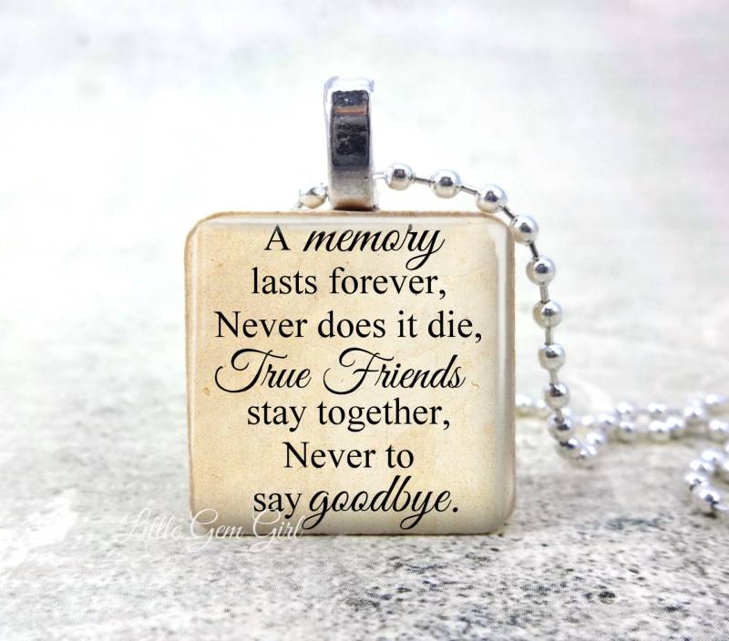 Bester Freund Halsketten-Charme - Wahrer Anhänger Schwester Zitat Holzfliese Geschenk Für Den von LittleGemGirl