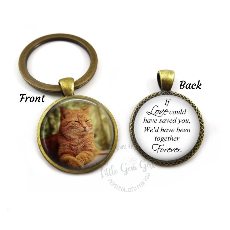 Erinnerungs-Schlüsselanhänger Mit Individuellem Foto - Wenn Die Liebe Sie Gerettet Haben Könnte Doppelseitiger Personalisierter Bildanhänger in von LittleGemGirl