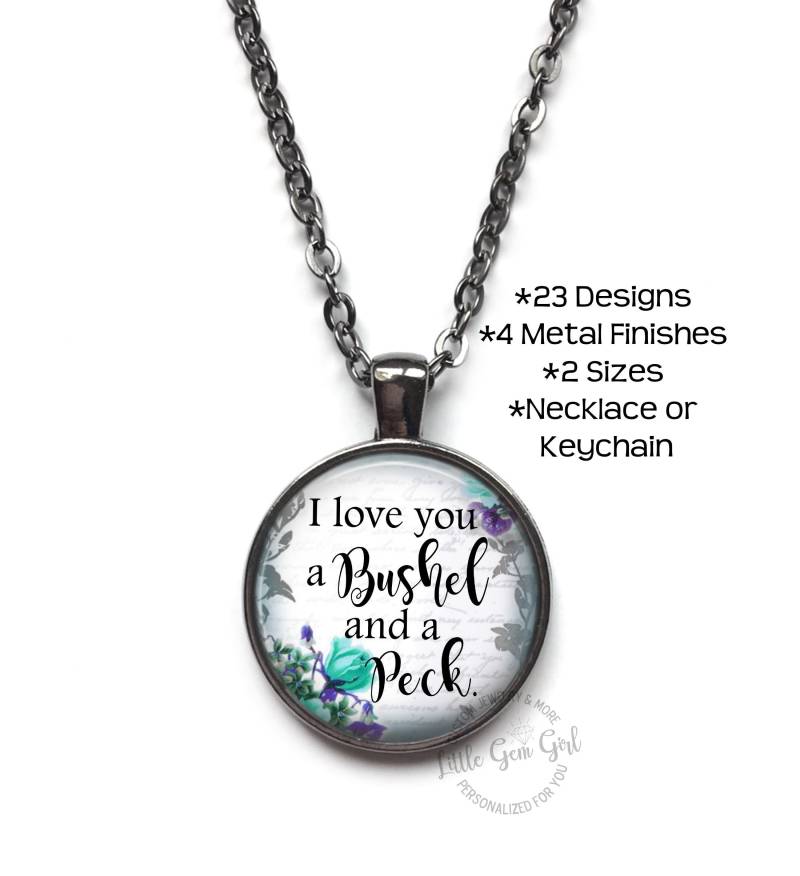 Halskette Oder Schlüsselanhänger Mit Benutzerdefiniertem Text - Ihr Eigenes Zitat Spruch Gedicht 4 Metalloberflächen Und 23 Designs von LittleGemGirl