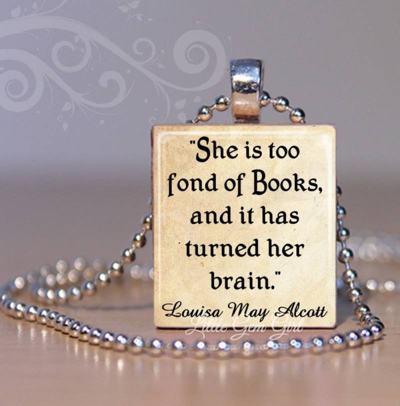 Louisa May Alcott Buch Zitat Halskette " von LittleGemGirl