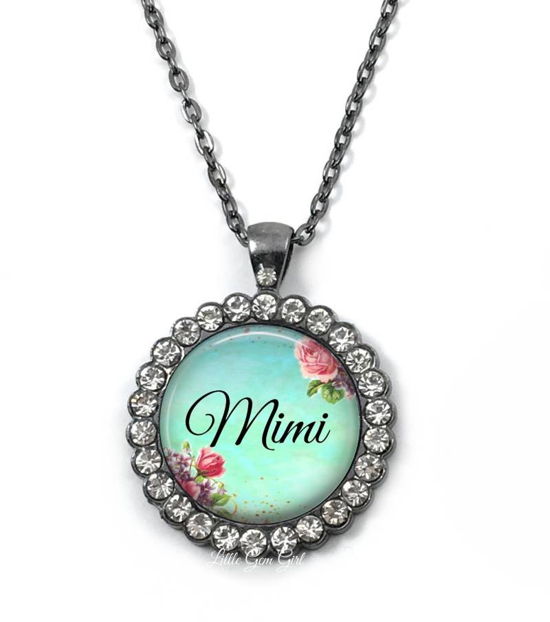 Mimi Halskette Zum Muttertag - Schmuck Strass Anhänger Charm in 6 Metall Finishes Und 23 Designs von LittleGemGirl