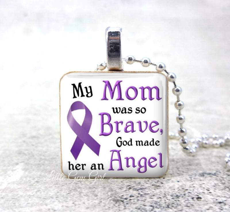 Mom Krebs Gedenkkette - Meine Mutter War So Mutig, Dass Gott Sie Zu Einem Engel Holz Anhänger Machte in Erinnerung Andenken Schmuck von LittleGemGirl