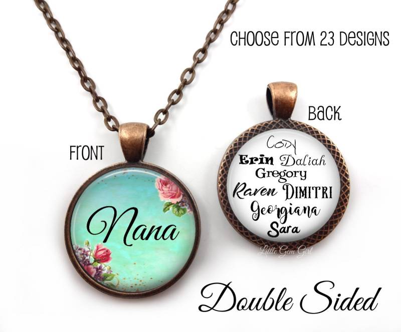 Muttertag Personalisierte Nana Halskette Mit Allen Kindernamen - Benutzerdefinierte 23 Designs 4 Finishes von LittleGemGirl