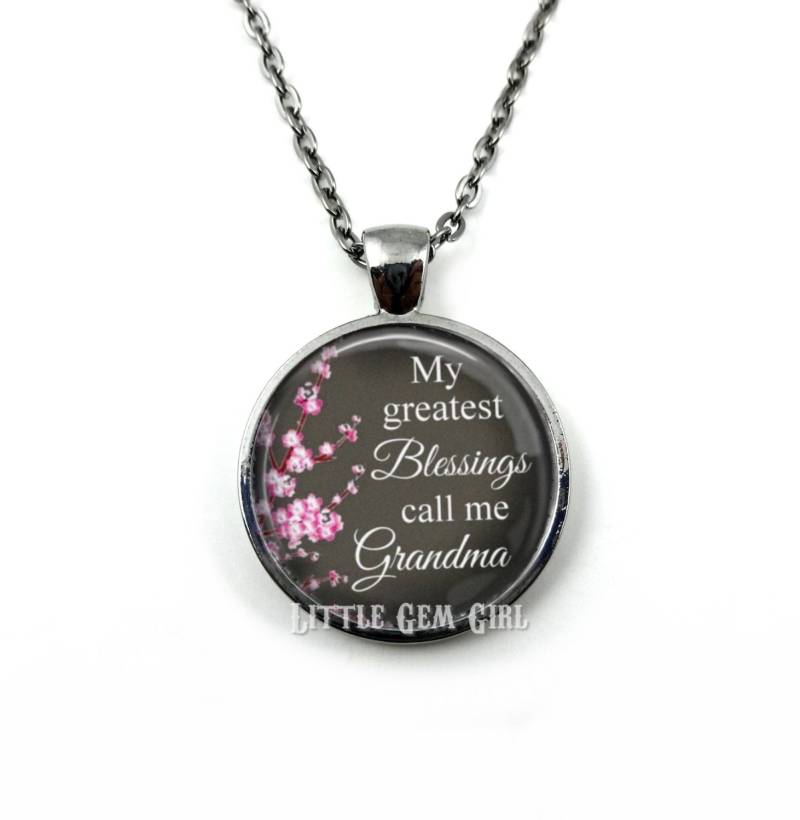 Oma Halskette - My Greatest Blessings Call Me Schmuck Personalisiertes Muttertagsgeschenk Geschenk von LittleGemGirl