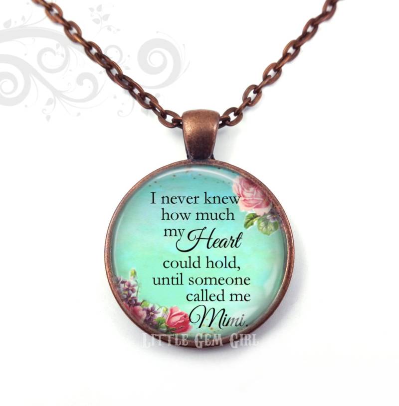 Personalisierte Mimi Halskette - 23 Designs Verfügbar Muttertagsgeschenk Für Von Den Enkelkindern Schwangerschaft Offenbaren Geschenk von LittleGemGirl