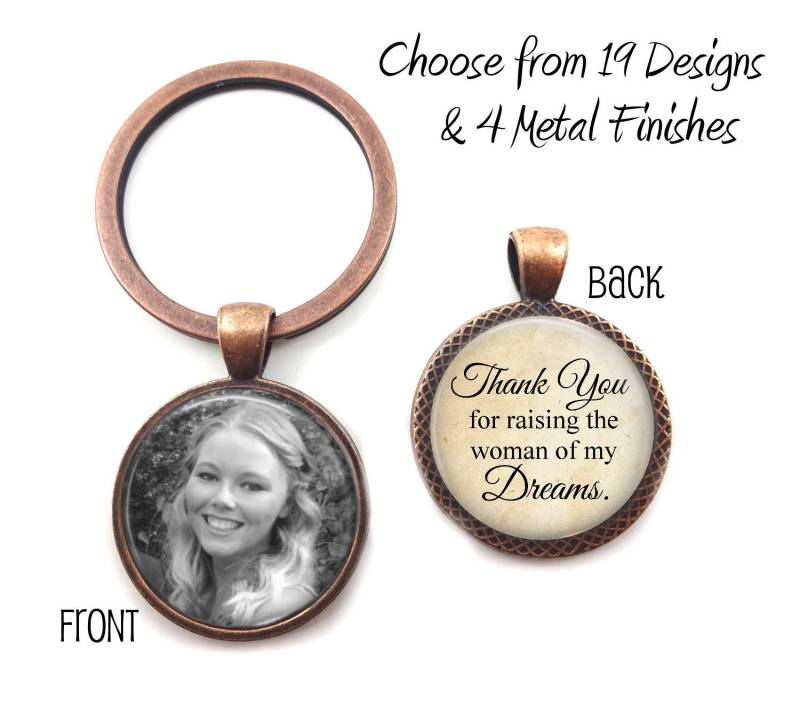 Vater Der Braut Geschenk - Danke Für Die Erziehung Frau Meiner Träume Schlüsselanhänger Stiefvater Doppelseitiger Foto von LittleGemGirl