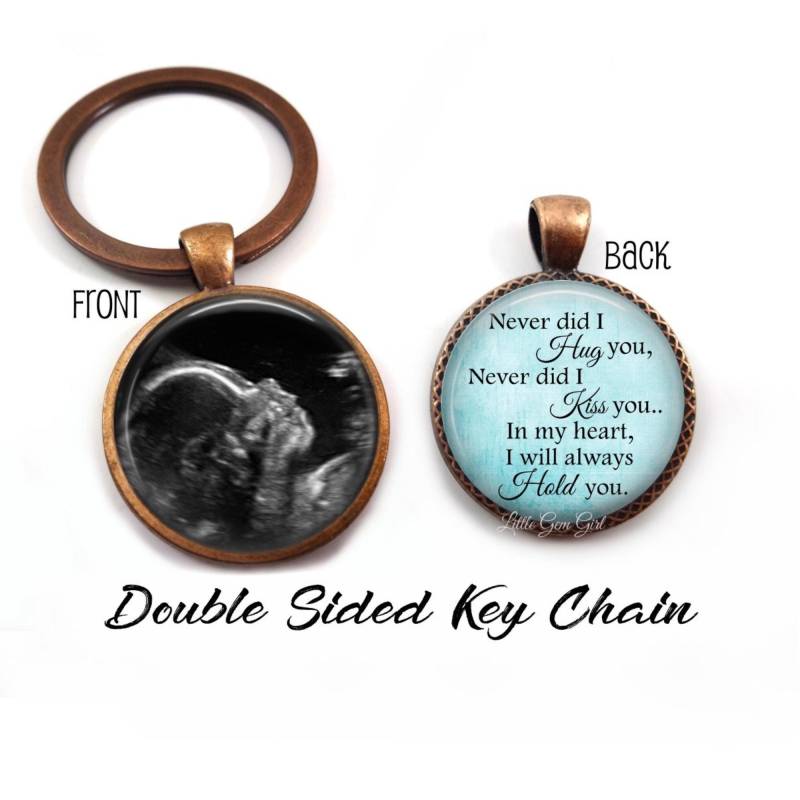 Verlust Des Babys Erinnerung Schlüsselanhänger - Fehlgeburt Ultraschall Foto Schmuck Doppelseitig Baby Sonogramm Gedenkstätte Andenken von LittleGemGirl