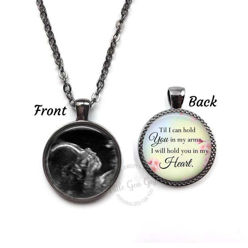 Verlust Eines Geliebten Menschen, Fehlgeburt Oder Haustier Gedenkschmuck - Benutzerdefiniertes Foto Doppelseitige Halskette Schlüsselanhänger von LittleGemGirl