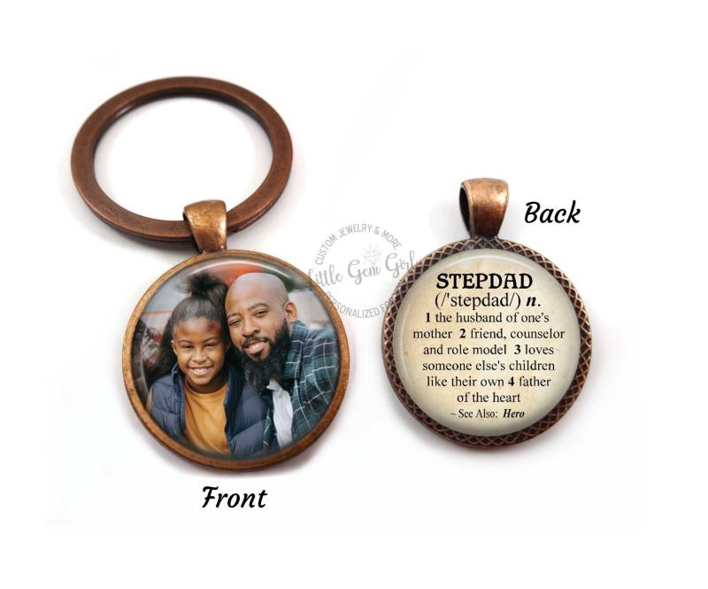 stiefvater Foto Schlüsselanhänger Geschenk Für Sie Oder Ihn von LittleGemGirl