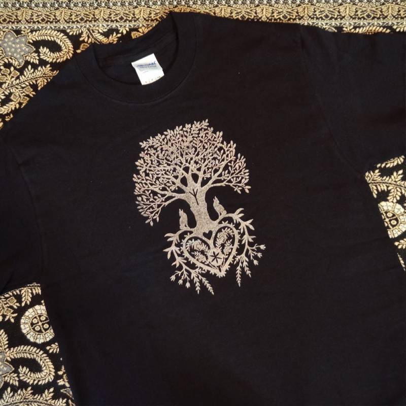 Baum Des Lebens Siebdruck Herren-T-Shirt von LittleGoldFoxDesigns