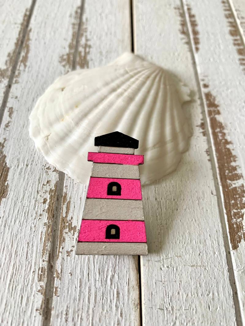 Leuchtturm Brosche Aus Holz Schmuck Maritimer Leuchtturm Brosche Aus Holz Schmuck Maritimer von LittleHamburgLab