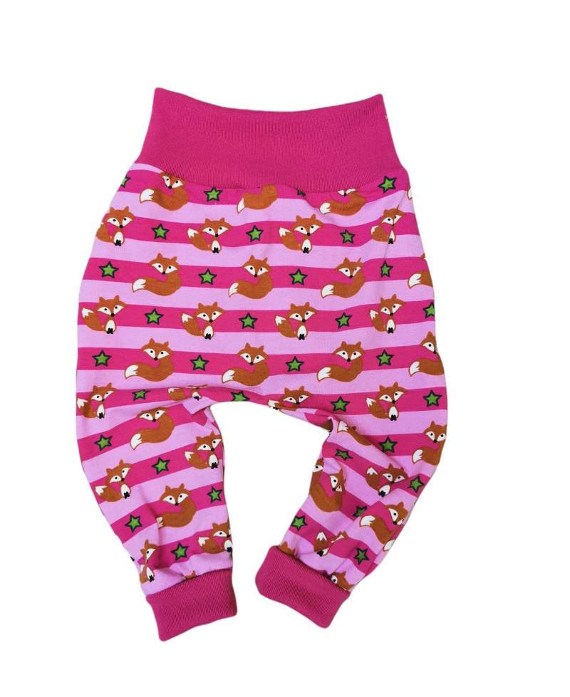 Pumphose Mädchen, Rosa, Fuchs, Baggy Pants, Mitwachshose, Tobehose in Der Größe 80 von LittleHenni