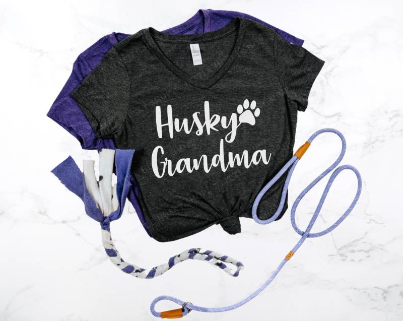 Husky Oma Hunde Shirt - Siberian | Oder Jede Rasse Nana Cute Dog Custom Grandma Huskies Love T von LittleHuskyShop