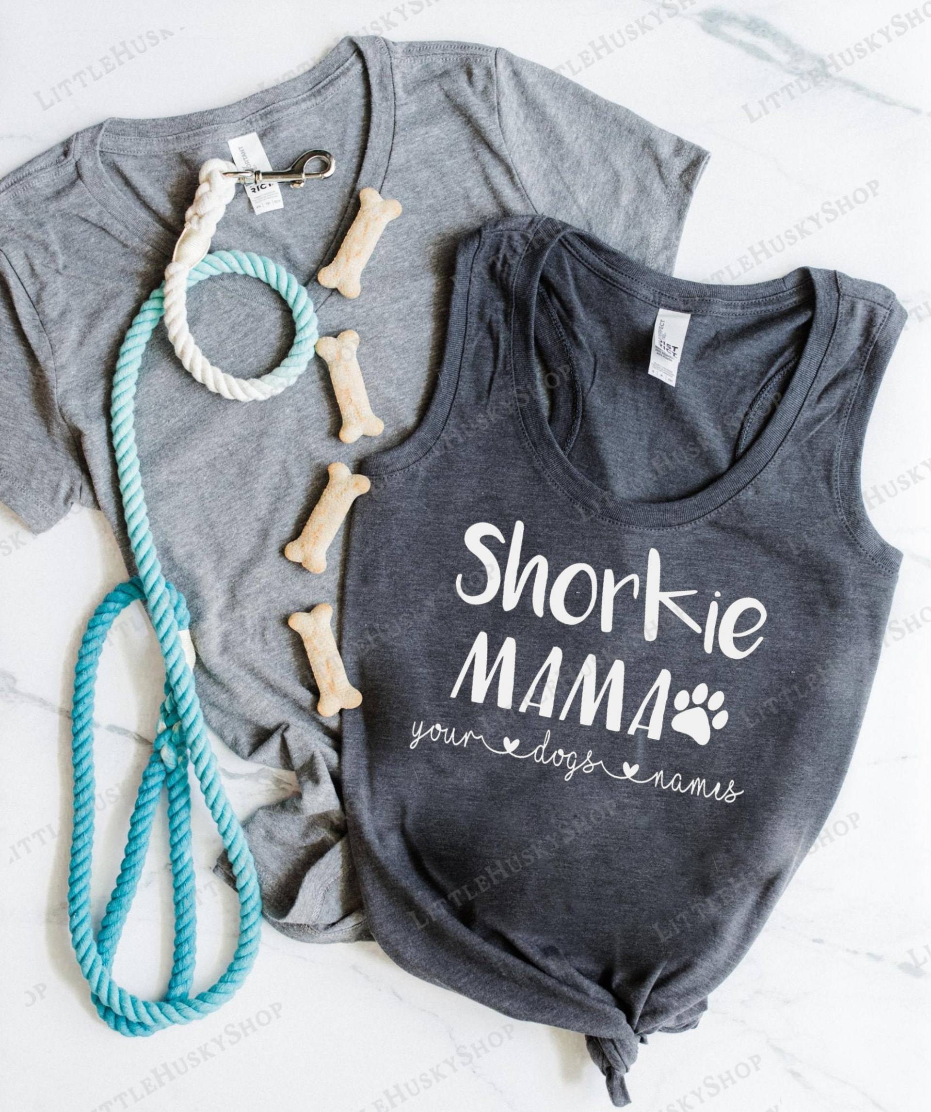 Shorkie Shirt - Mama | Oder Jede Rasse Hunde Hundeliebhaber Mom Yorkie Shih Tzu Lover Soft T von LittleHuskyShop