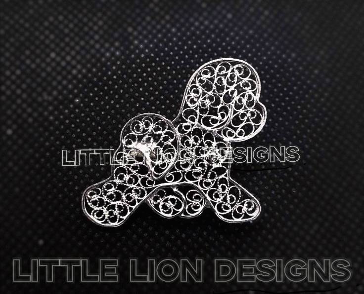 Bichon Frise -Made To Order 2-3 Wochen - Laufende Sterling Silber Gold Vergoldete Kette von LittleLionDesignsMK