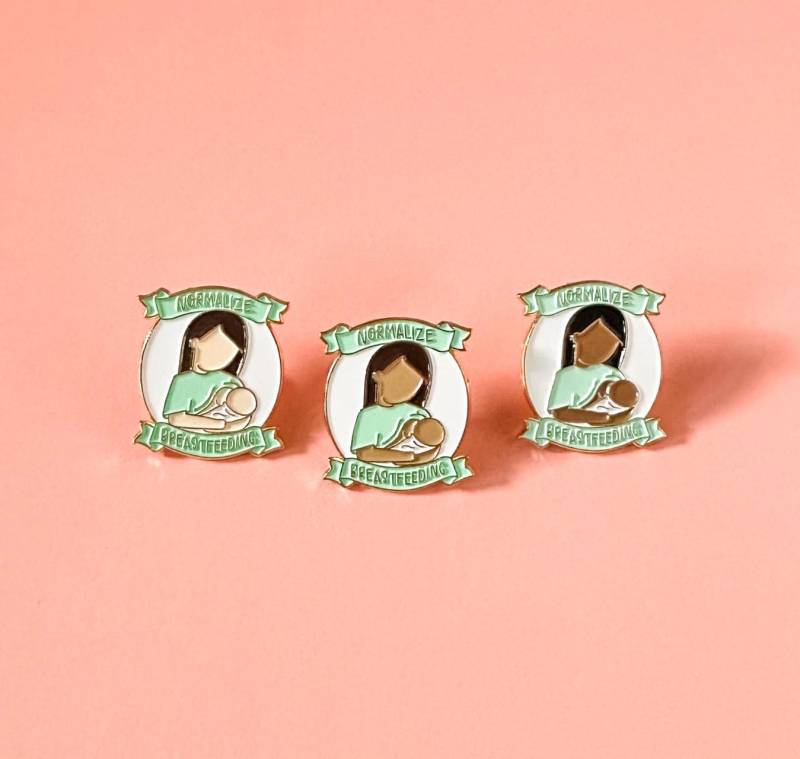 Normalize Stillen Emaille Pin Vergoldeter Stillschmuck von LittleLoveliesStudio