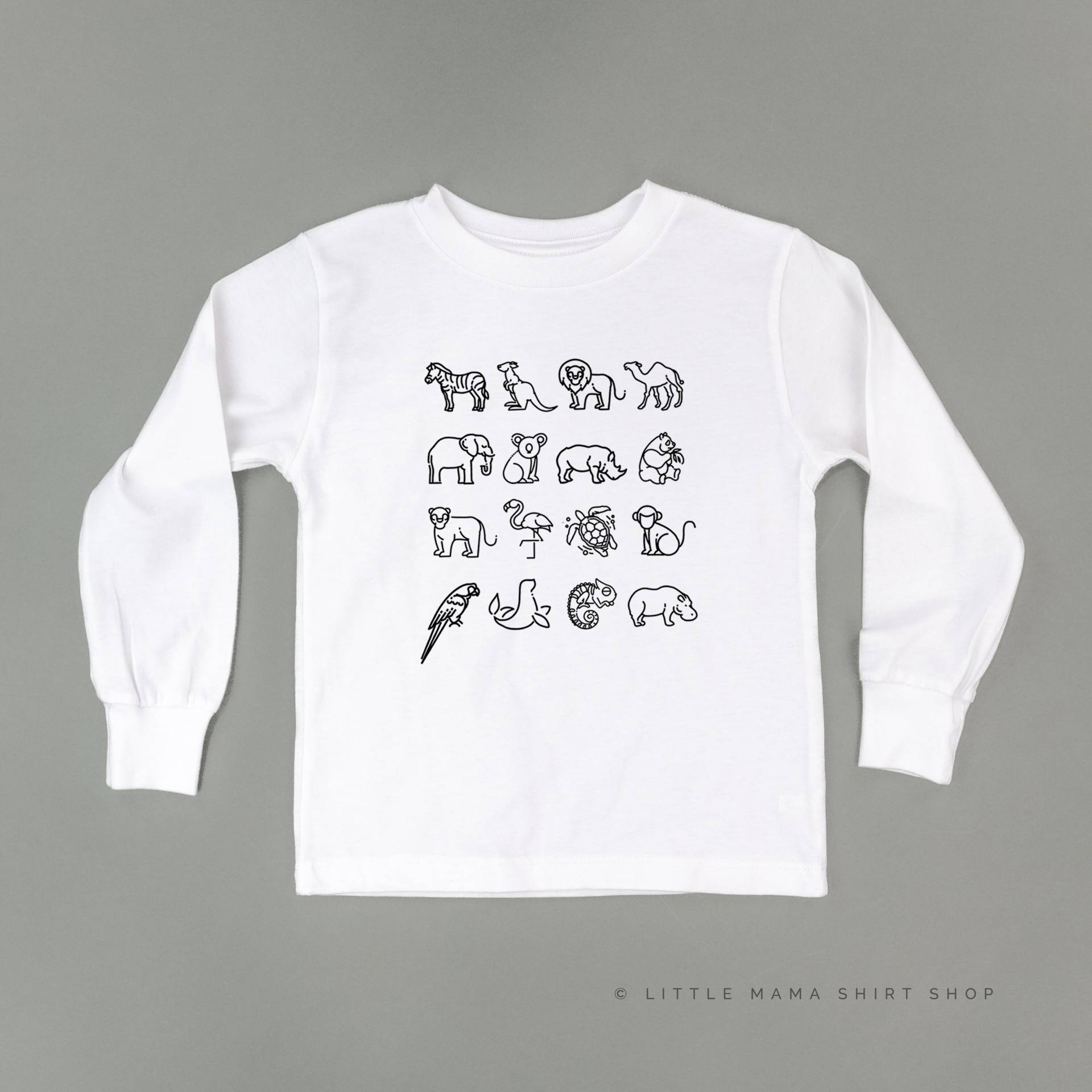 4x4 Zootiere - Long Sleeve Kinder Shirt | Kleinkind Littler Girl Kleiner Jungen Zoo Shirts Für von LittleMamaShirtShop