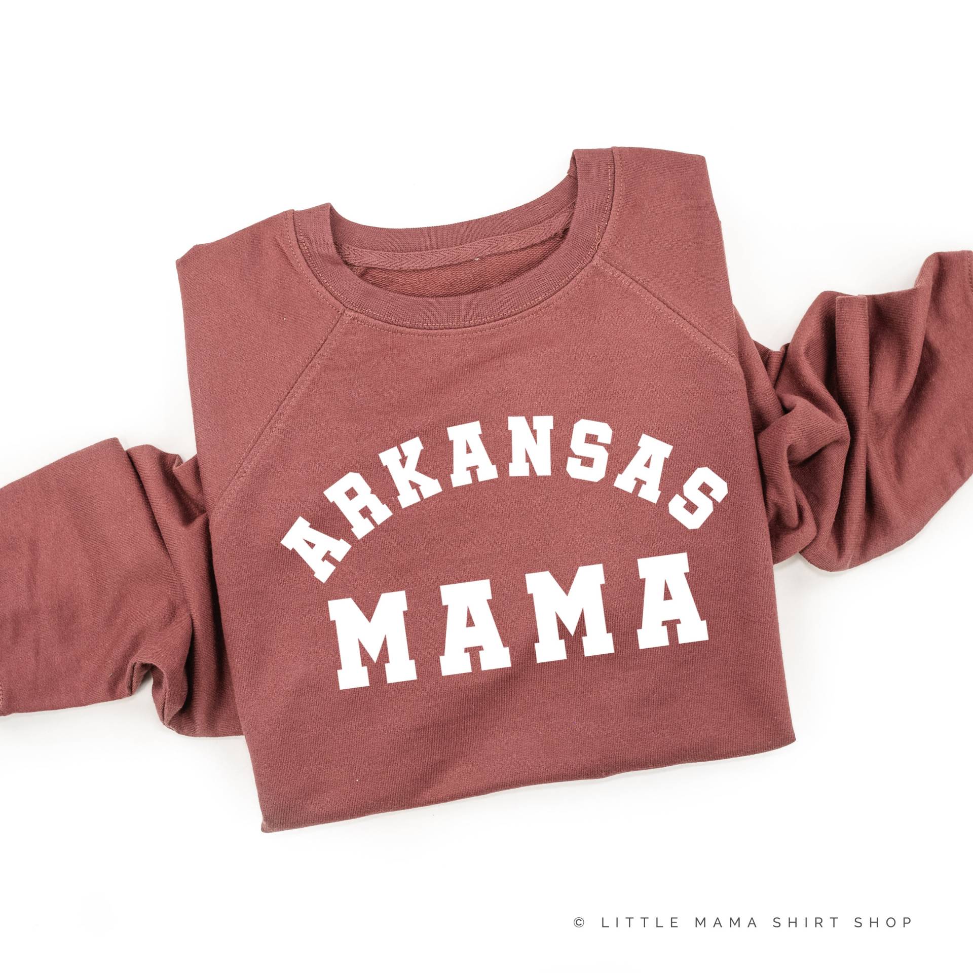 Arkansas Mama © | Crewneck Pullover Muttertag Camping Shirt Abenteuer Leichter Grafik Tees Mom Life von LittleMamaShirtShop