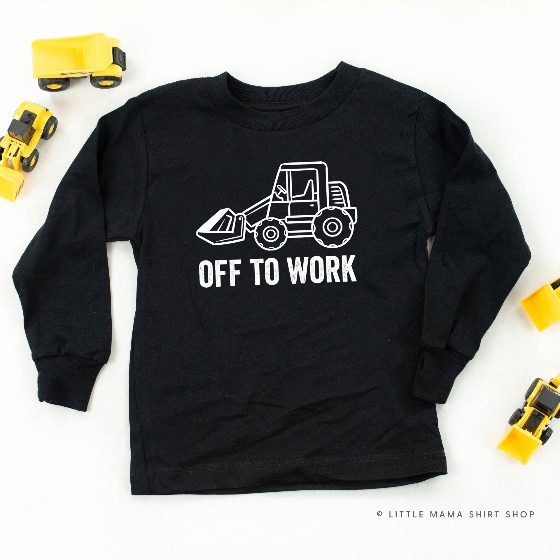 Auf Zur Arbeit | Langarm Shirt Kleinkind Shirts Kinder Grafik T-Shirts Bau von LittleMamaShirtShop