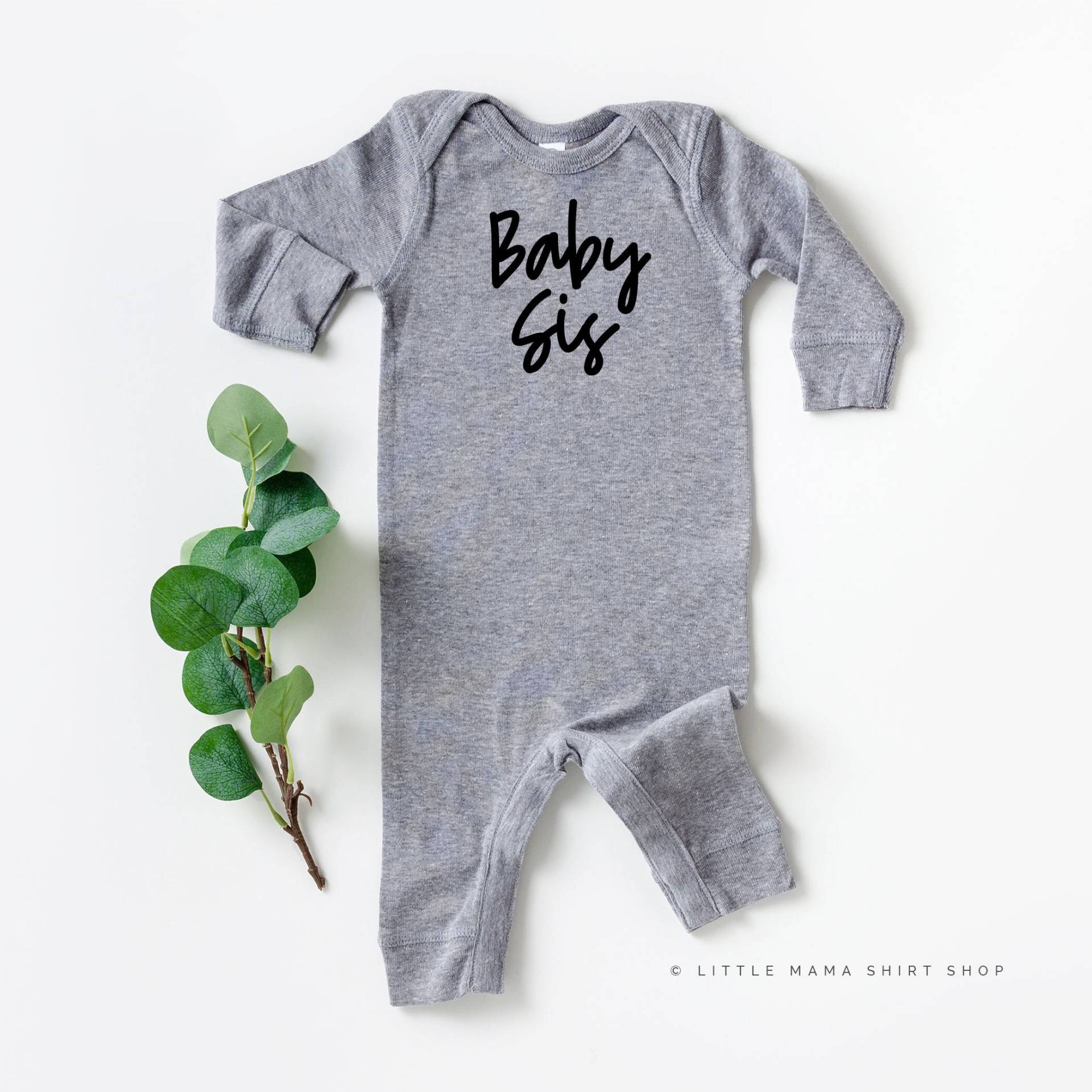 Baby Sis - Cursive | Schlafwagen Body Grafik Tees Strampler Schlafer Schwester Shirt von LittleMamaShirtShop