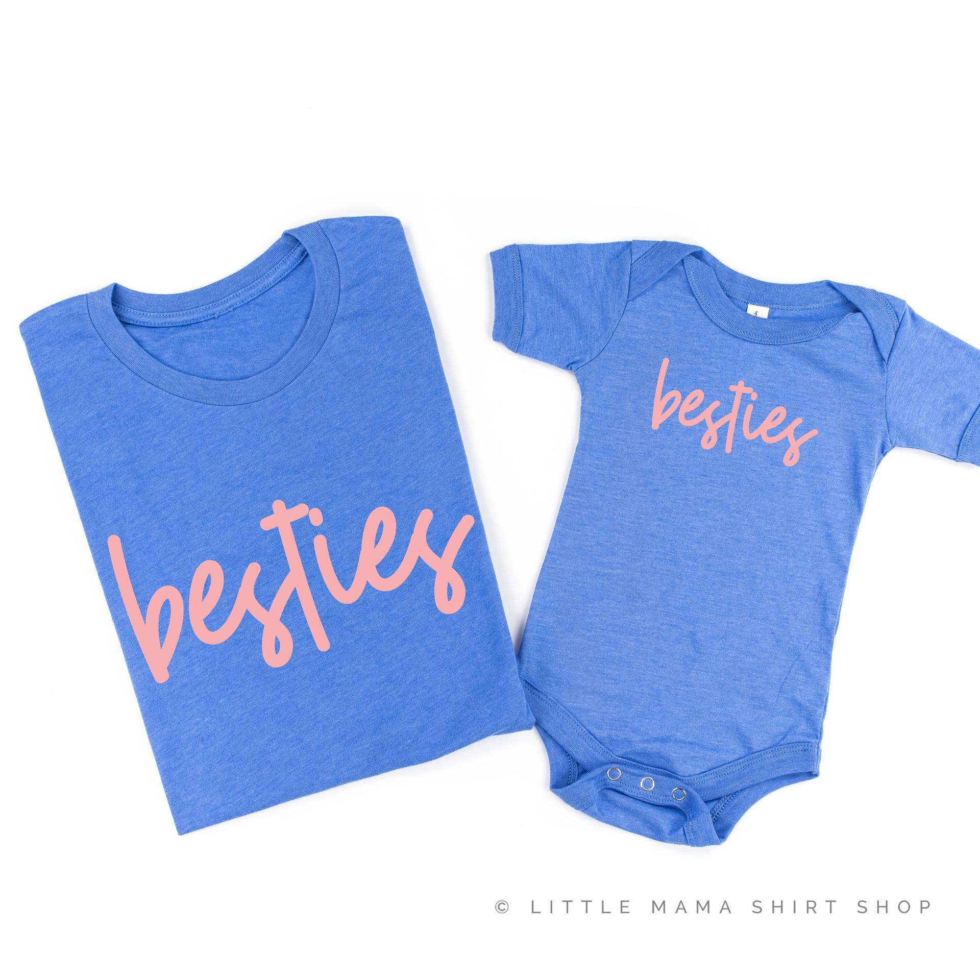 Besties - 2Er Set Lakeside with Pink Shirts | Mama Und Ich Baby Shirt Passende Mutter Tochter Von Mädchen von LittleMamaShirtShop