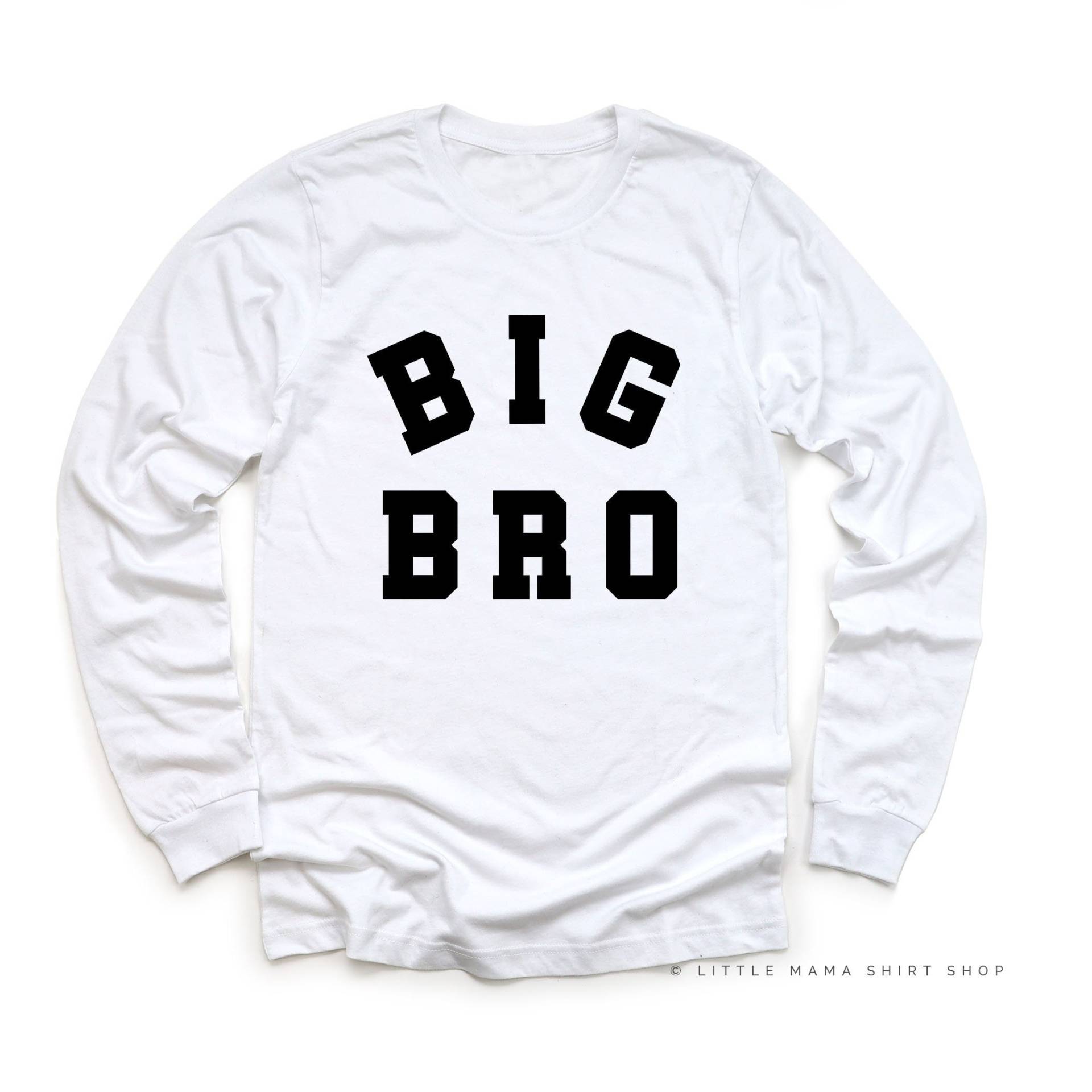 Big Bro - Varsity Langarmshirt | Kleinkind Shirts Kinder Grafik T-Shirts Bruder Shirt Baby Body von LittleMamaShirtShop