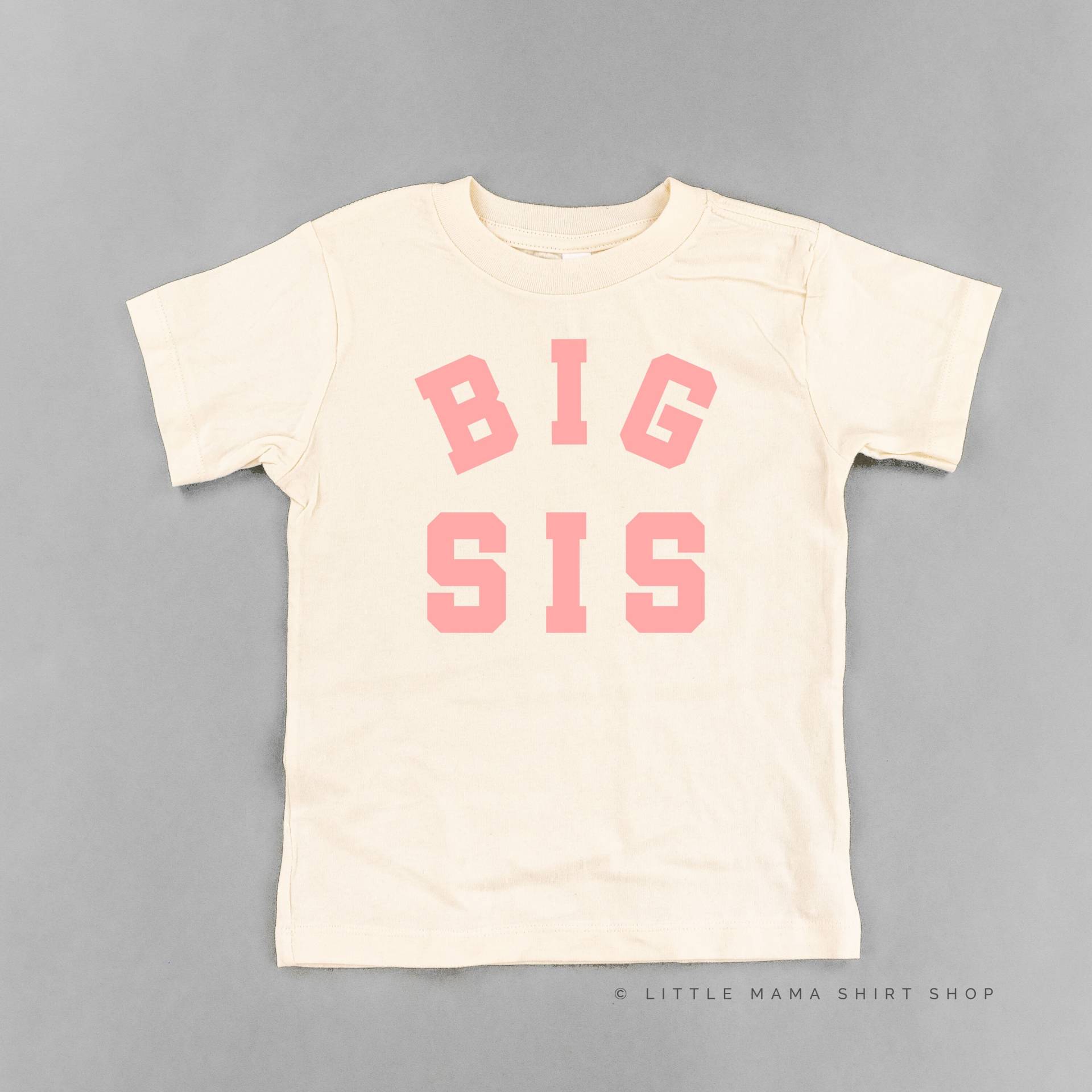 Big Sis - Varsity Kurzarm Kinder T-Shirt | Schwester Sibling T-Shirts Baby Grafik Schwangerschaftansage von LittleMamaShirtShop