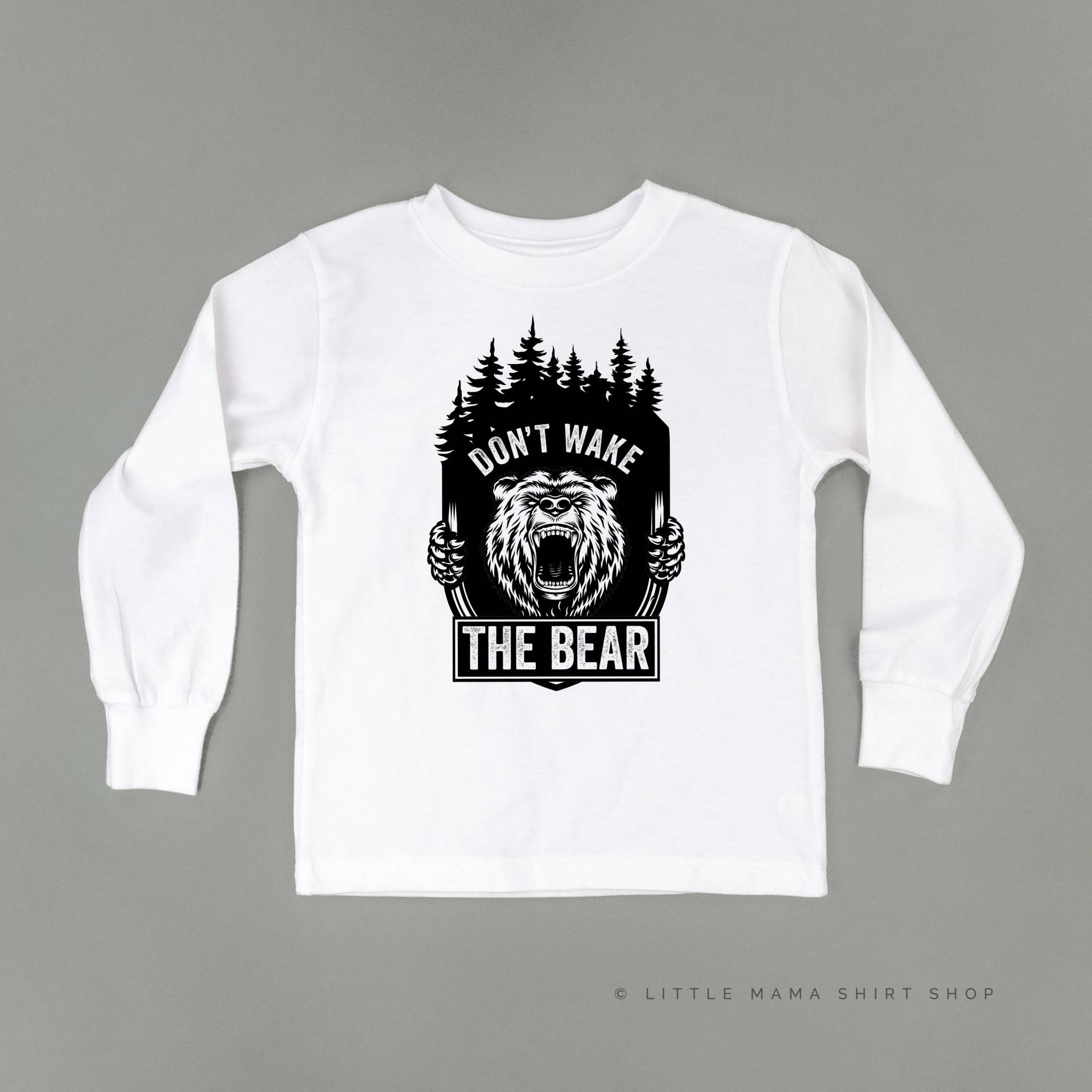 Don't Wake The Bear - Long Sleeve Kinder Shirt | Jungen Golf Kleiner Mädchen Kleines von LittleMamaShirtShop