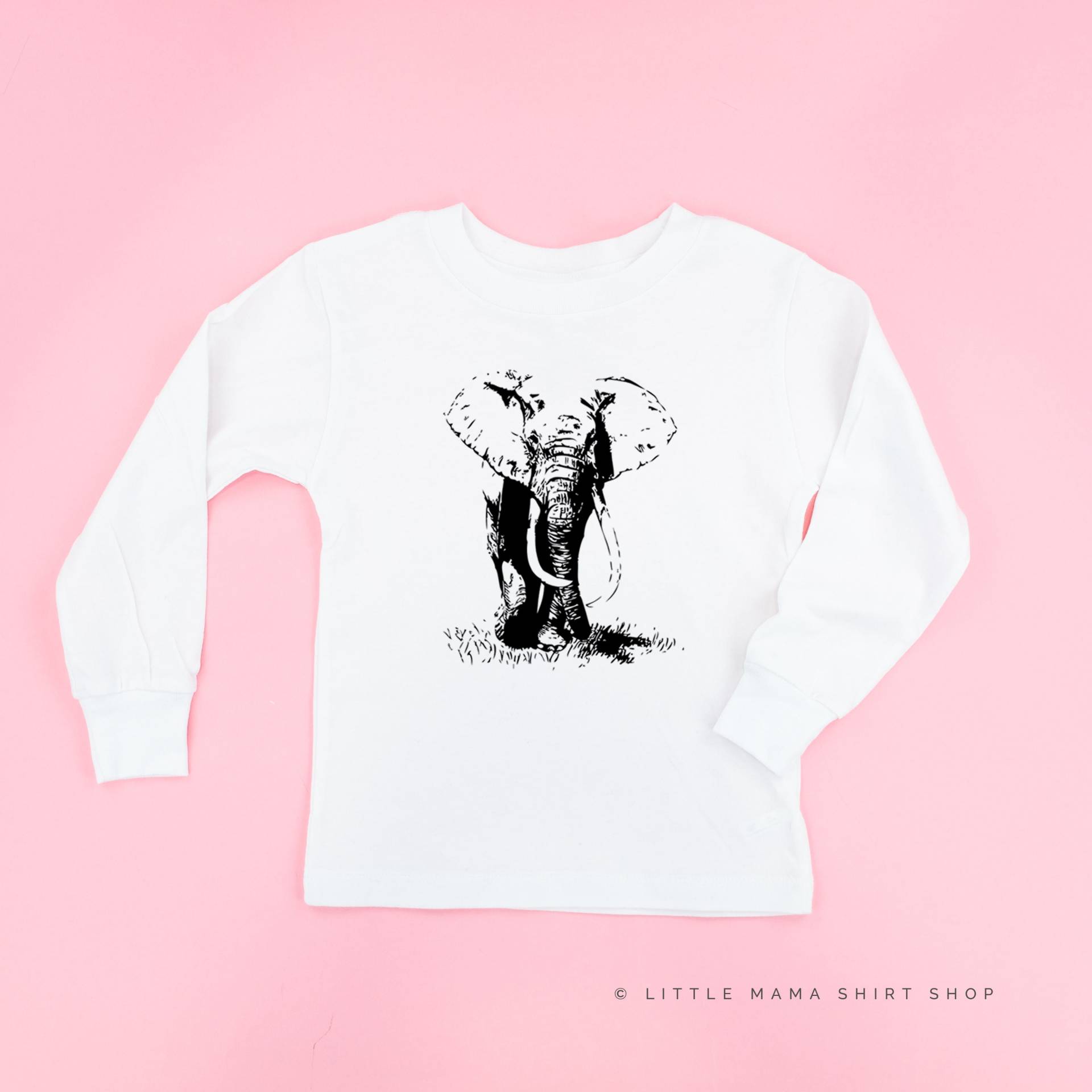 Elefant - Langarm Kinder Shirt | Kleinkind Littler Girl Kleiner Jungen Zoo Shirts Für von LittleMamaShirtShop