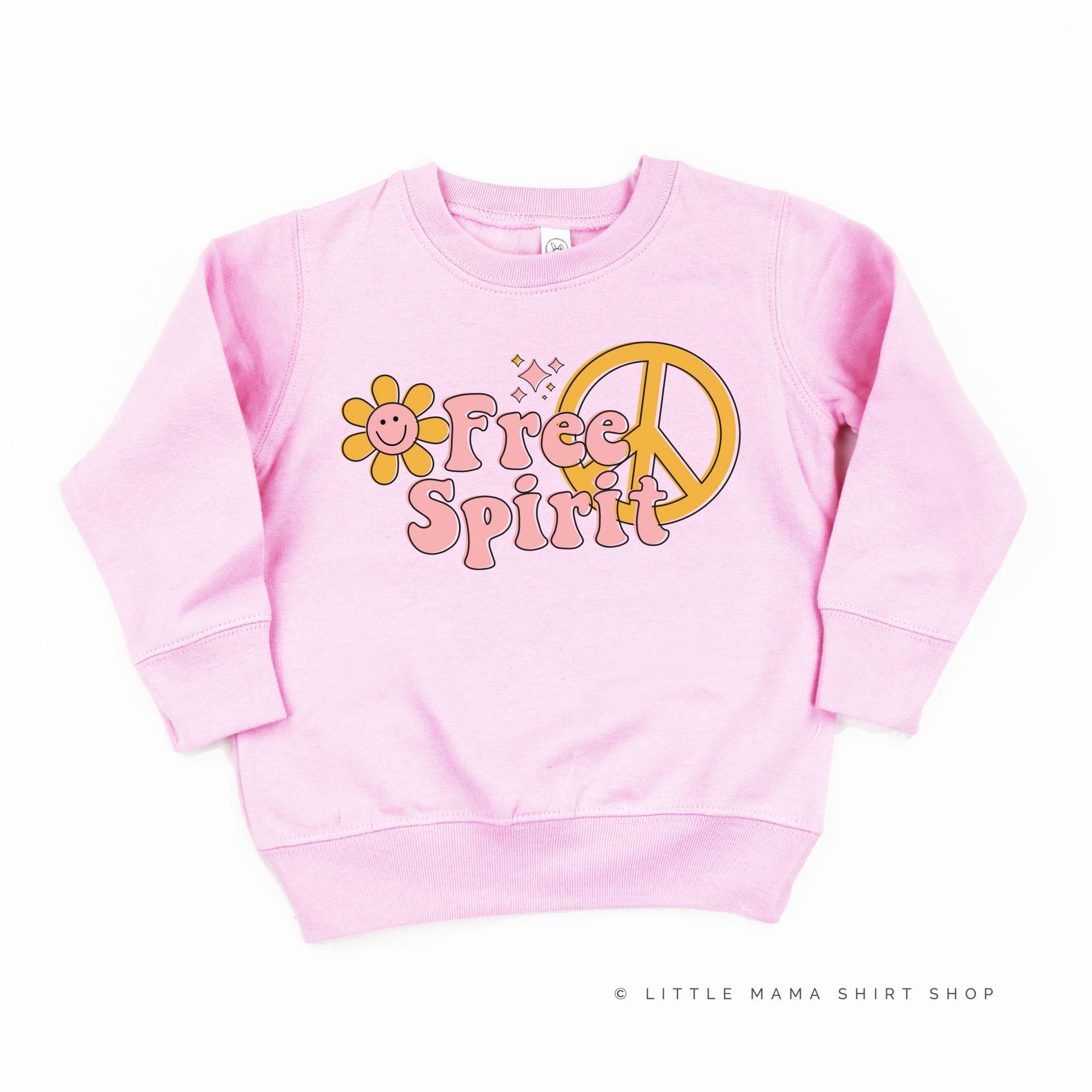 Free Spirit - Kinderpullover | Groovy Kid Sweater 70Er Vibe Pullover Für Kinder Sweatshirt Kleinkind Frieden von LittleMamaShirtShop