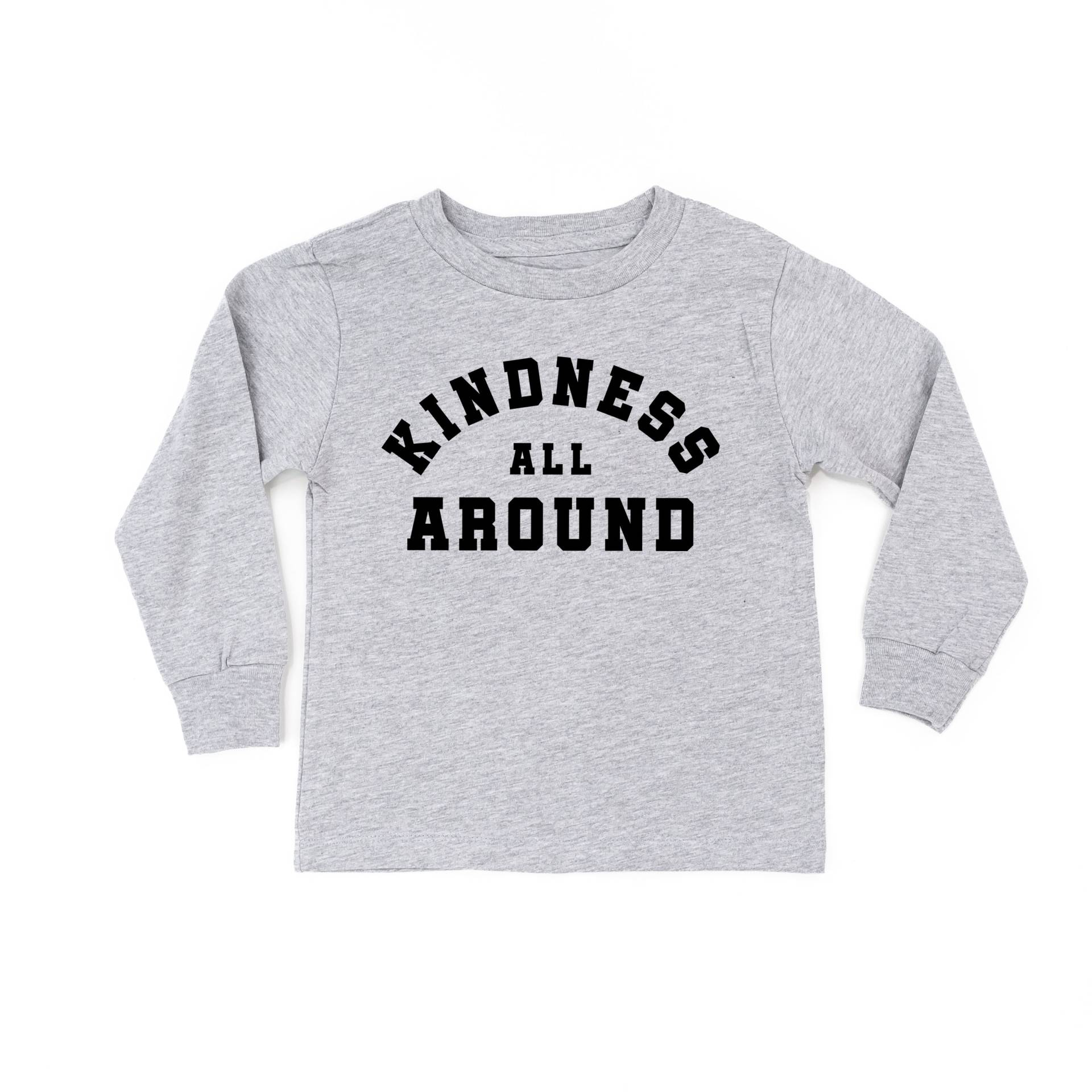 Freundlichkeit Rundum - Long Sleeve Kinder Shirt | Zurück in Die Schule Shirts Schulhemden Kind Grafik Tees Für von LittleMamaShirtShop