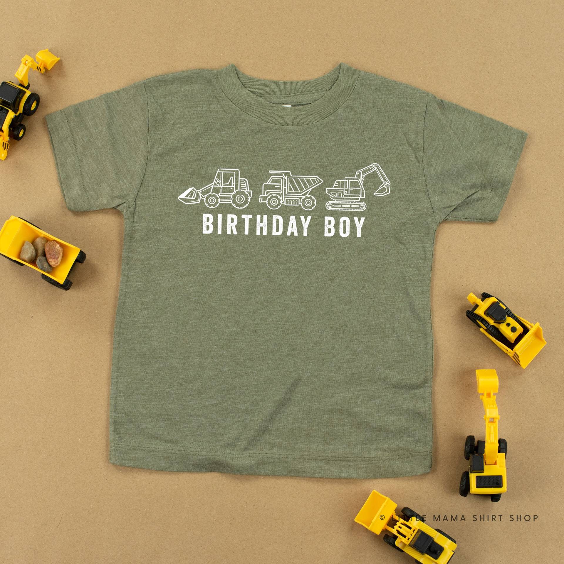 Geburtstag Junge Bauwagen | Konstruktionsshirt Little Boy Shirt Jungen Kleinkind Grafik-T-Shirts Traktor T-Shirt von LittleMamaShirtShop