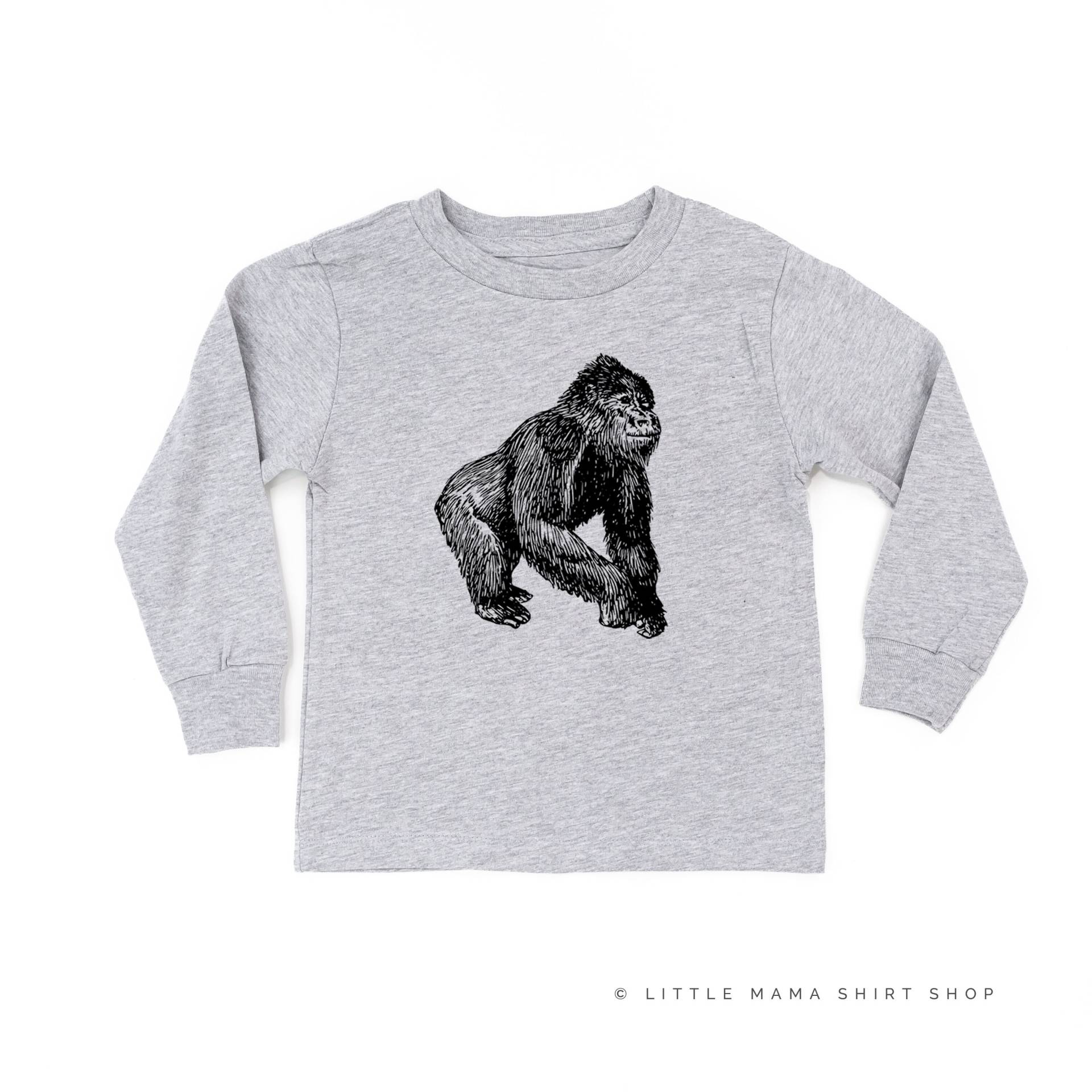 Gorilla - Langarm Kinder Shirt | Kleinkind Littler Girl Kleiner Jungen Zoo Shirts Für von LittleMamaShirtShop