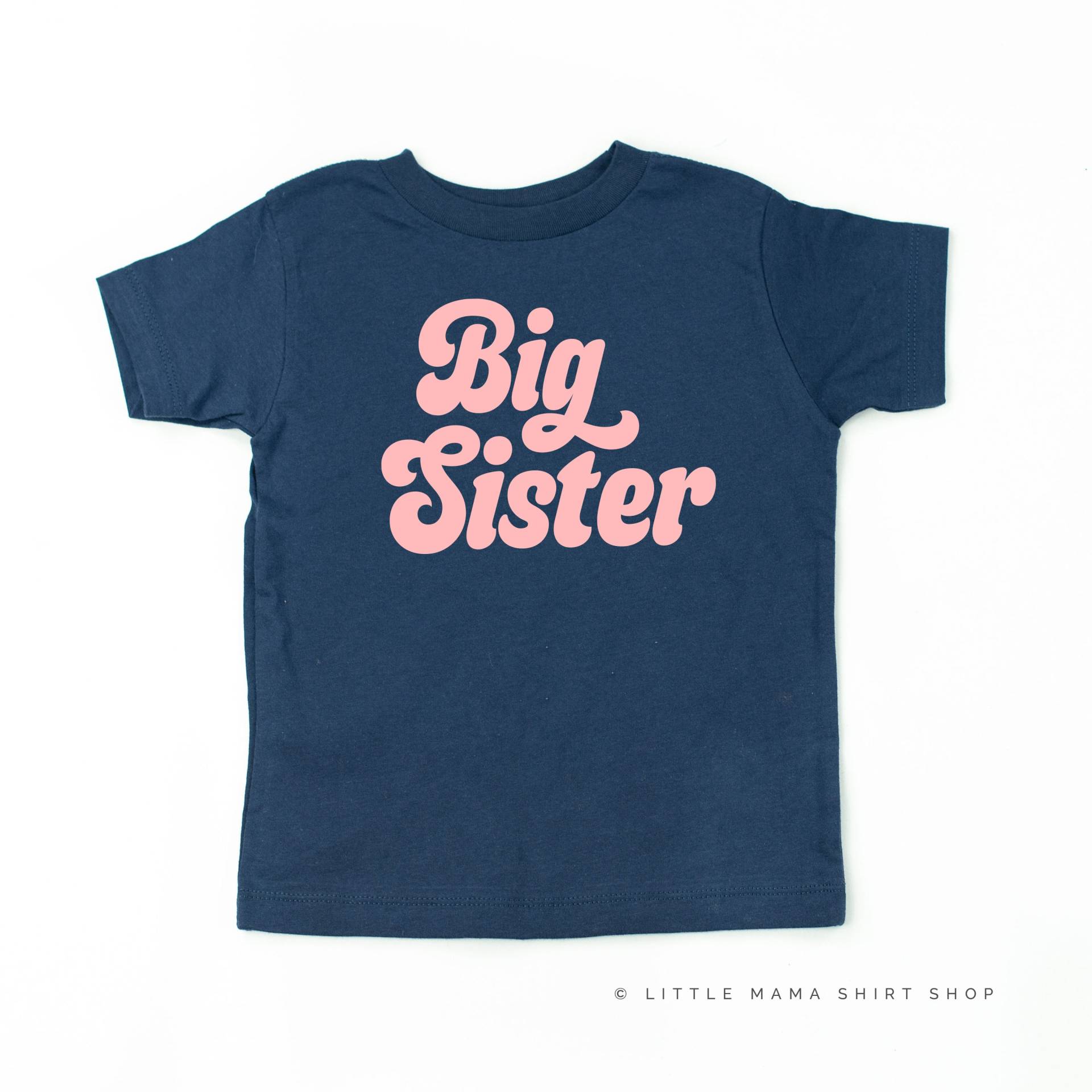 Große Schwester | Retro - Kurzarm Kinder Shirt | T-Shirts Für Kleine Mädchen Tees Kleine Shirts Baby Mädchengang von LittleMamaShirtShop