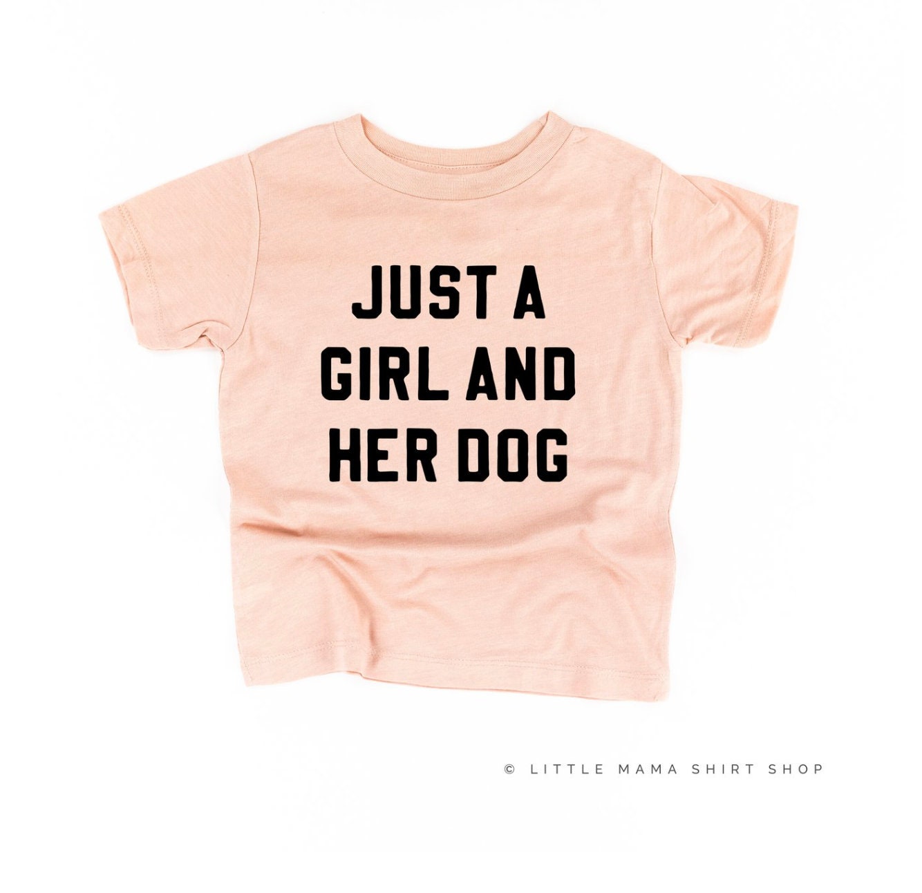 Just A Girl & Her Dog | Kinderhemden Mädchen Shirt Kleinkind Grafik Tees Hunde Für Kinder von LittleMamaShirtShop