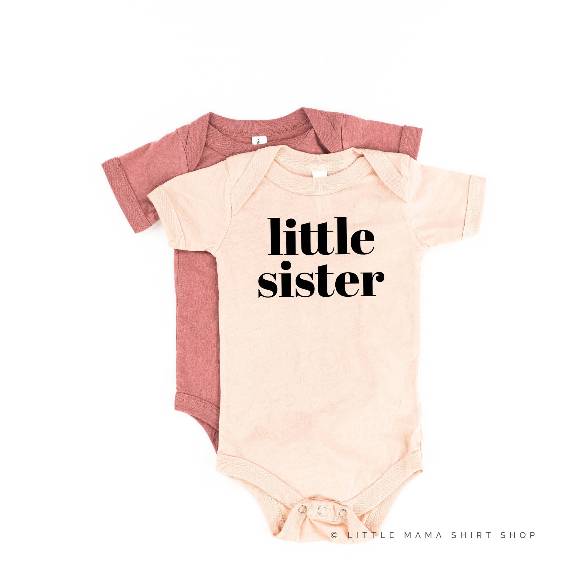 Kleine Schwester - Original | Shirt Große/Kleine Schwestern Geschwisterhemden Schwangerschaftsanzeige Kinder T-Shirt von LittleMamaShirtShop
