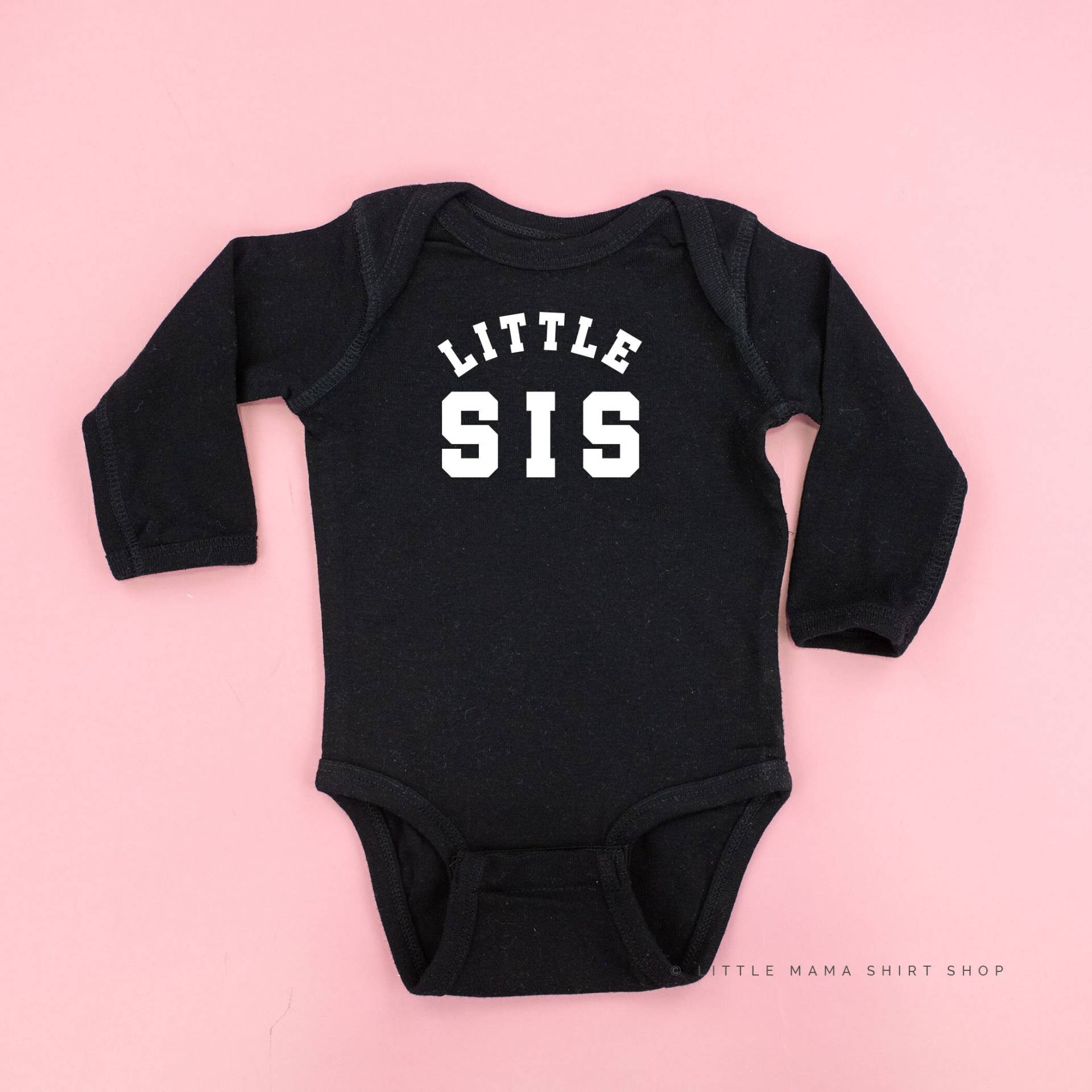 Little Sis - Varsity Langarmshirt | Kleinkind Shirts Kinder Grafik T-Shirts Große Schwester Shirt von LittleMamaShirtShop