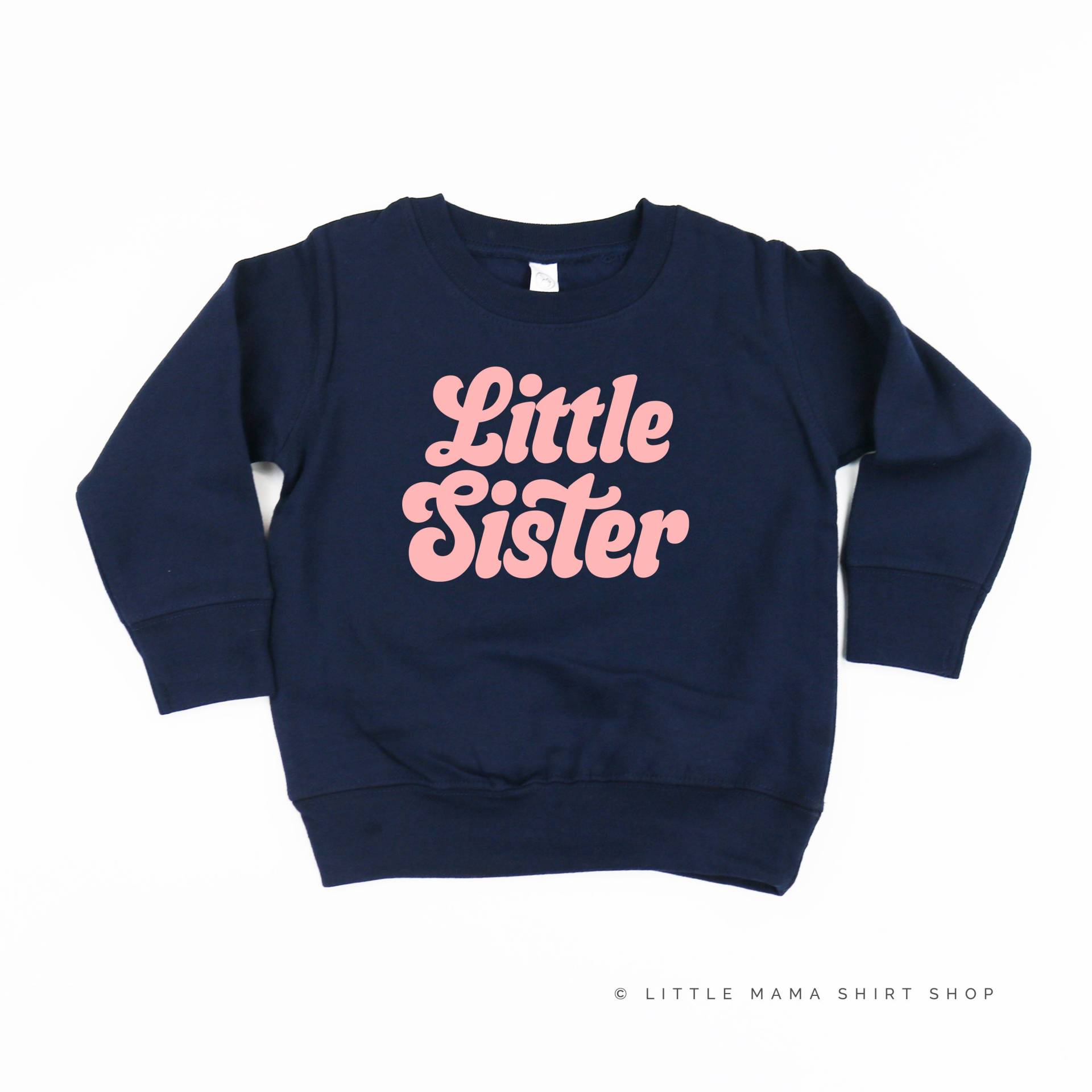 Little Sister | Retro - Kinderpullover | Kleines Mädchen Pullover Schwester Shirt Schwesterkader T-Shirts Kleinkind-Sweatshirt Geschenk von LittleMamaShirtShop