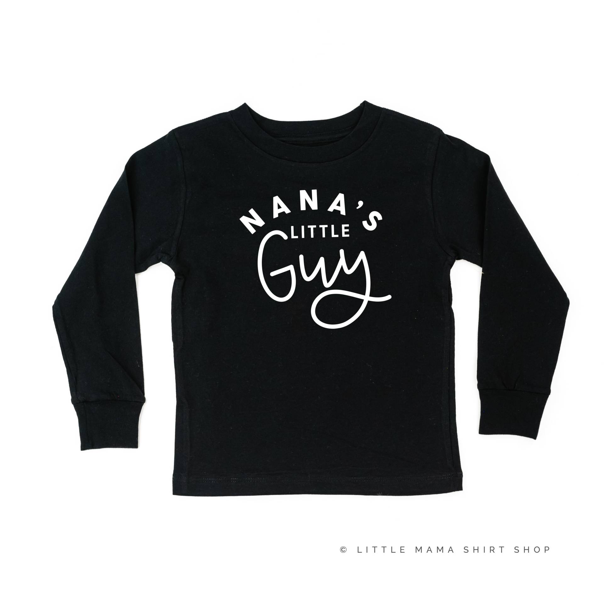 Nana's Little Guy - Long Sleeve Kinder Shirt | Kleinkind Jungen T-Shirt Für Kleine Nanas Kerl Kleiner Baby von LittleMamaShirtShop