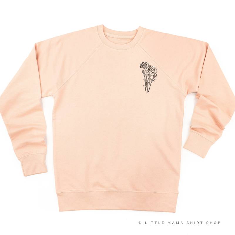 Nelk - Leichter Pullover | Mama Shirt Kapuzenpullover Crewneck Geburtsblumenpullover Geburtsblumen Für von LittleMamaShirtShop